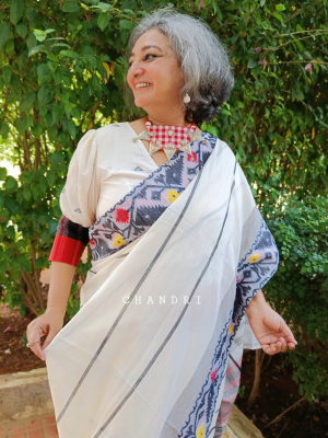 Handmade Pure cotton with Karat Jamdani on borders