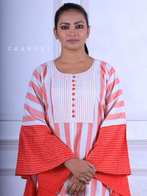 Premium Cotton Jamdani Kaftan dress