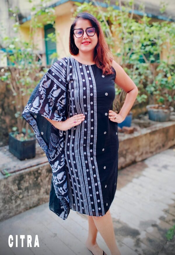 CITRA Handmade Pure Bengal Cotton Kaftan Dress