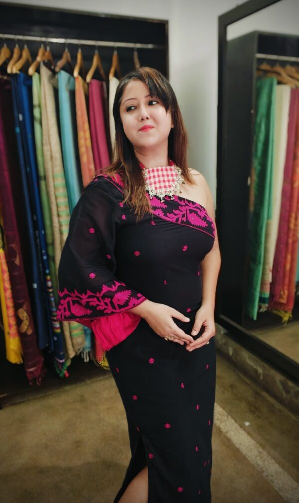 CITRA Handmade Cotton Jamdani Dress - Image 2