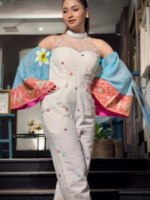 Handmade Pure cotton Jamdani Jumpsuit