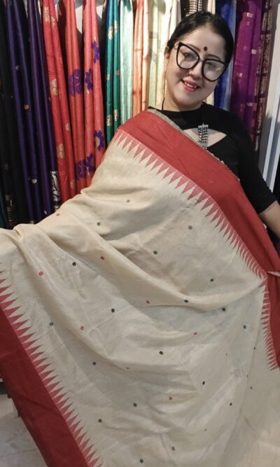 Handmade Pure Tussar silk saree