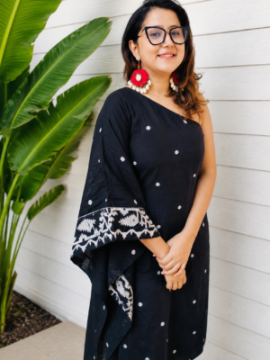 Handmade Pure Mul cotton Jamdani dress